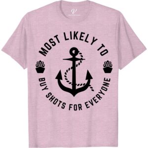 Nautical Shots Crew Tee - VacationShirts.com Most Likely To Nautical Set sail in style with our Nautical Shots Crew Tee from VacationShirts.com. Perfect for yacht parties or beach days, this ocean-themed shirt is a must-have addition to your coastal clothing collection. Embrace island style and maritime fashion with this versatile crew neck tee.