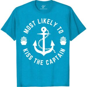 Captain's Kiss Tee - Nautical Vacation Shirt | VacationShirts.com Most Likely To Nautical Set sail in style with our Captain's Kiss Tee - the perfect nautical vacation shirt for any ocean lover. Featuring unique vacation shirt designs, this sailor-themed shirt is a must-have addition to your beach vacation shirts collection. Shop now and embrace the tropical vibe!