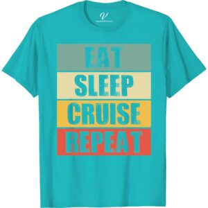 Retro Style 'Eat Sleep Cruise Repeat' Casual Vacation Tee Classic Cruise Vacation Shirts Dive into vacation mode with our 'Eat Sleep Cruise Repeat' Tee from VacationShirts.com. Perfect for both men and women, this retro cruise shirt blends nautical charm with vintage flair. Ideal for beach lounging or maritime adventures, it's the ultimate casual vacation t-shirt. Embrace the cruise life in style!