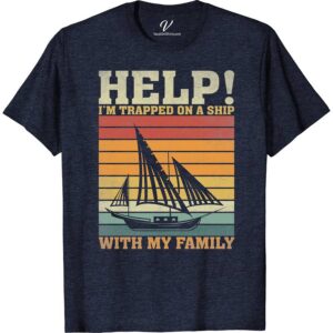 Family Cruise Humor Graphic Tee - 'HELP! I'm Trapped on a Ship with My Family' Family Cruise Shirts Embark on your family adventure with a laugh in our 'HELP! I'm Trapped on a Ship with My Family' tee from VacationShirts.com. This cruise humor tee blends comfort with laughs, perfect for any family cruise vacation. Featuring a witty graphic, it's the ultimate funny family vacation shirt for memorable humorous cruise clothing moments.