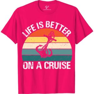 Life is Better on a Cruise Vintage Anchor Graphic Tee for Travel Enthusiasts Classic Cruise Vacation Shirts Embrace your wanderlust with our "Life is Better on a Cruise" Vintage Anchor Graphic Tee. Perfect for travel enthusiasts, this nautical-inspired shirt combines maritime fashion with adventure travel wear. Crafted for ocean lovers and sailing aficionados, it's your go-to attire for beach vacations and cruise ship adventures.