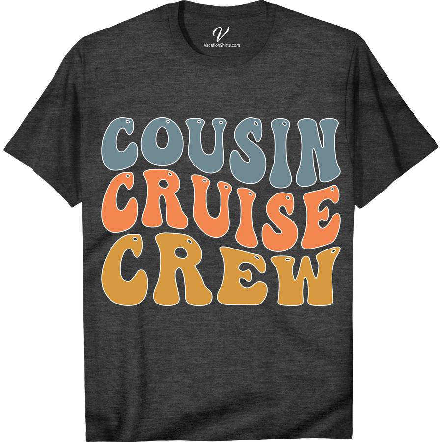 Cousin Cruise Crew - Family Vacation Group Fun Tee Family Cruise Shirts Embark on your family adventure with our Cousin Cruise Crew Tee from VacationShirts.com! Perfect for group travel, these matching family vacation shirts bring fun and unity to your cruise wear. Customize for your family cruise, making every moment memorable. Ideal for cousin vacations, our tees are the ultimate personalized group cruise gear.