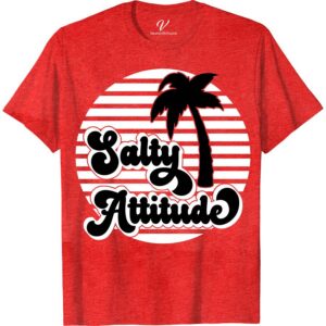 Salty Attitude Palm Tree Graphic Vacation Tee Beach Vacation Shirts Dive into summer with our Salty Attitude Palm Tree Graphic Vacation Tee from VacationShirts.com. Perfect for beach lovers, this tropical vacation tee features a unique ocean-themed design, blending coastal style with island life flair. Embrace your salty attitude in this casual, yet striking, travel-ready graphic tee.