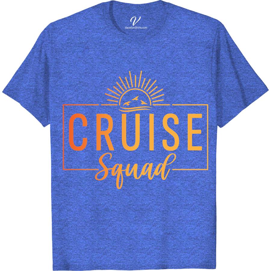 Sunset Silhouette Cruise Squad Graphic Tee for Group Travel Classic Cruise Vacation Shirts Embark on your next group adventure in style with our Sunset Silhouette Cruise Squad Graphic Tee! Perfect for any sunset boat trip, these customizable group travel shirts feature stunning silhouette designs, ensuring your vacation squad stands out. Match effortlessly with our unique, high-quality sunset cruise t-shirts. Ideal for creating unforgettable matching cruise outfits!