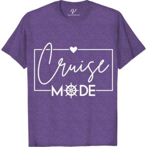 Cruise Mode Heart & Helm Casual Vacation Tee Classic Cruise Vacation Shirts Set sail in style with the Cruise Mode Heart & Helm Casual Vacation Tee from VacationShirts.com. Perfect for men and women, this nautical-themed clothing merges maritime fashion with comfort. Ideal for beach vacations or ocean voyages, it's the quintessential cruise ship apparel. Embrace your love for the sea in this travel-ready top.