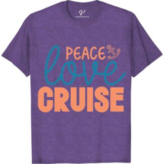 Peace Love Cruise Graphic Tee - Nautical Vacation Shirt Classic Cruise Vacation Shirts Set sail in style with our Peace Love Cruise Graphic Tee! Perfect for any nautical adventure, this shirt combines comfort with maritime fashion. Featuring a unique sailing theme, it's the ideal addition to your cruise ship attire or beach vacation apparel. Embrace the ocean trip spirit in this coastal holiday essential!