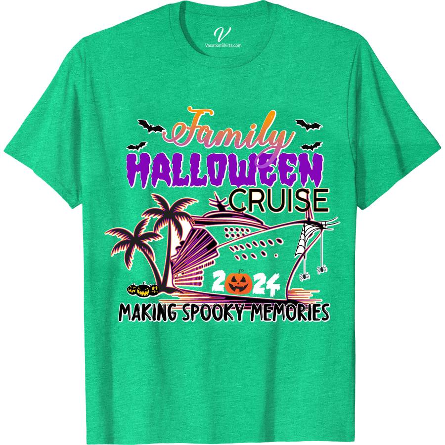 Family Halloween Cruise - Making Spooky Memories Vacation Tee Halloween Cruise Shirts Set sail on a haunting adventure with our Family Halloween Cruise Tee! Perfect for creating spooky memories, this custom shirt unites your crew in style. Featuring unique Halloween cruise apparel designs, it's ideal for matching outfits, adding a magical touch to your Halloween vacation. Embrace the spirit in our exclusive spooky family cruise gear!
