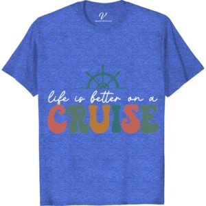 Life is Better on a Cruise - Nautical Wheel Graphic Tee Classic Cruise Vacation Shirts Set sail in style with our 'Life is Better on a Cruise' Nautical Wheel Graphic Tee from VacationShirts.com. Perfect for men and women, this sea-themed shirt combines comfort with cruise wear elegance. Featuring a captivating nautical wheel design, it's the ultimate vacation tee for your next boating adventure. Dive into the cruise life!