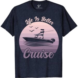 Life Is Better on a Cruise Graphic Tee - Nautical Vacation Shirt Classic Cruise Vacation Shirts Set sail in style with our 'Life Is Better on a Cruise' Graphic Tee! Perfect for any sea adventurer, this nautical vacation shirt blends comfort with ocean-inspired elegance. Whether you're lounging on deck or exploring coastal towns, our unisex design suits all, making it a must-have in cruise wear. Dive into your next voyage with this iconic piece from VacationShirts.com!