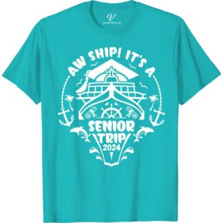 Aw Ship! It's a Senior Trip 2024 - Nautical Themed Graduation Vacation Tee 2024 Cruise Vacation Shirts Set sail on your senior trip with style in our "Aw Ship! It's a Senior Trip 2024" tee! Perfect for the Class of 2024, this nautical-themed graduation vacation shirt blends maritime charm with custom flair. Celebrate your high school graduation on a cruise or seaside adventure with this unique, ocean-themed apparel.