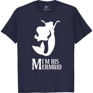 Ocean Fantasy Partner Graphic Tee - 'I'm His Mermaid' Beach Vacation Shirts Dive into love with our Ocean Fantasy Partner Graphic Tee - 'I'm His Mermaid.' Perfect for couples, this unique mermaid lover shirt blends romance and sea-inspired fashion. Ideal for beach outings or as a whimsical gift, it's a must-have in nautical couple outfits. Celebrate your bond in style!