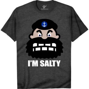 Nautical Humor 'I'm Salty' Graphic Tee - VacationShirts.com Exclusive Funny Cruise Vacation Shirts Dive into laughter with VacationShirts.com's Exclusive 'I'm Salty' Graphic Tee! Perfect for beach vacations and sailing adventures, this unique boating shirt blends nautical humor with coastal fashion. Featuring a witty sailor joke, it's a must-have in maritime humor apparel. Stand out in ocean-themed clothing that's as exclusive as your smile!