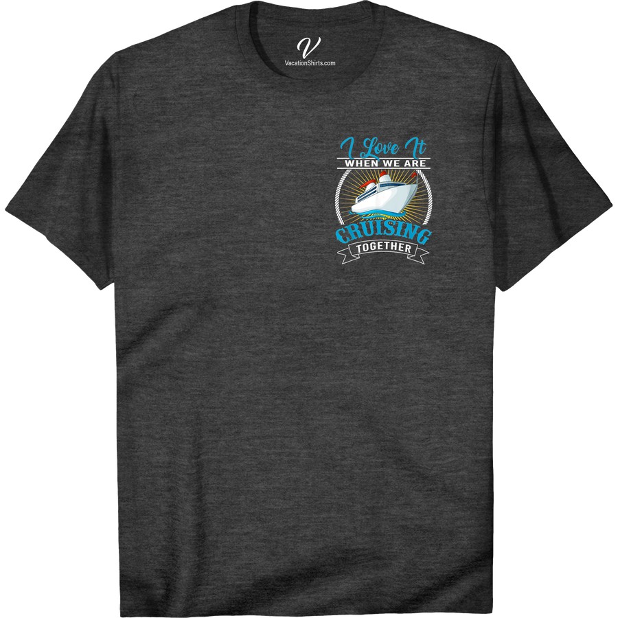 Couples Cruise Love Tee - Perfect Vacation Shirt for Two Set sail in style with our Couples Cruise Love Tee – the perfect vacation shirt for two! With matching designs for couples, this love tee is ideal for a romantic getaway. Show off your love on the high seas with our his and hers cruise shirts.