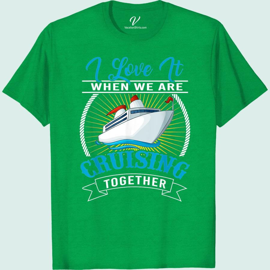 Couples Cruise Love Tee - Perfect Vacation Shirt for Two Set sail in style with our Couples Cruise Love Tee – the perfect vacation shirt for two! With matching designs for couples, this love tee is ideal for a romantic getaway. Show off your love on the high seas with our his and hers cruise shirts.