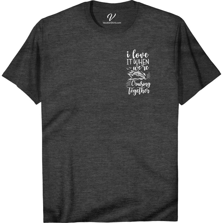 Couple's Cruise Tee - Love & Adventure | VacationShirts.com Set sail on your next romantic getaway with our Couple's Cruise Tee! Perfect for lovebirds seeking adventure, this matching cruise shirt is a must-have addition to your vacation wardrobe. Shop now and make a splash in style on your next cruise vacation!