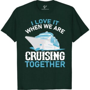 Cruising Love Tee - Graphic Couple's Vacation Shirt  Set sail on your romantic getaway with our Cruising Love Tee - the perfect couples vacation shirt for lovebirds. With matching vacation tees, you'll be the epitome of honeymoon cruise t-shirts. This graphic couple's t-shirt is a must-have for your love cruise apparel collection!