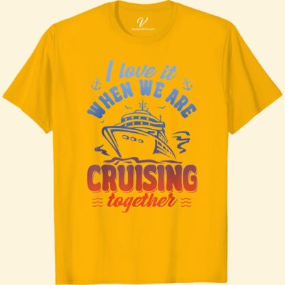 Couples' Nautical Cruise Tee - 'Cruising Together' Love Shirt  Set sail on your next romantic getaway with our Cruising Together Love Shirt - the perfect addition to your couples nautical tees collection. These matching cruise shirts are a must-have for any sailing couple, embodying the spirit of adventure and love on the high seas.