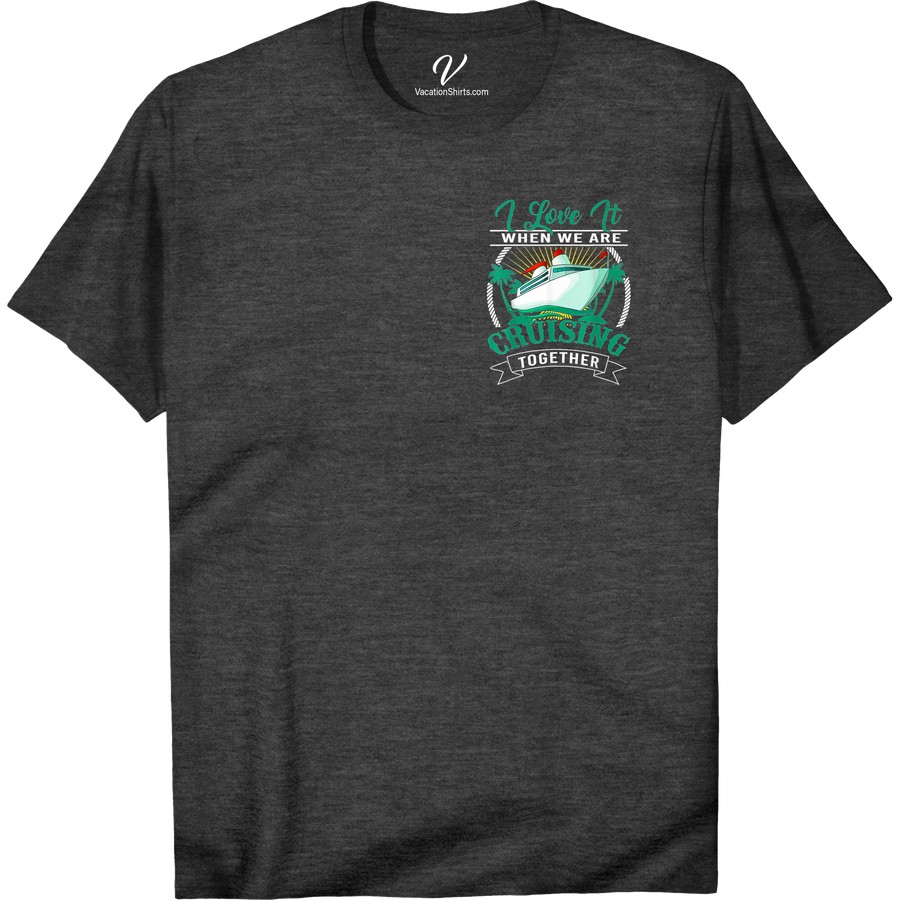 Tropical Cruise Love Tee - Perfect for Couples Vacations Set sail on a romantic getaway with our Tropical Cruise Love Tee! Perfect for couples on vacation, this matching cruise shirt is the ultimate tropical vacation apparel. Whether it's a honeymoon cruise or a beach vacation, show your love in style with this love vacation shirt.