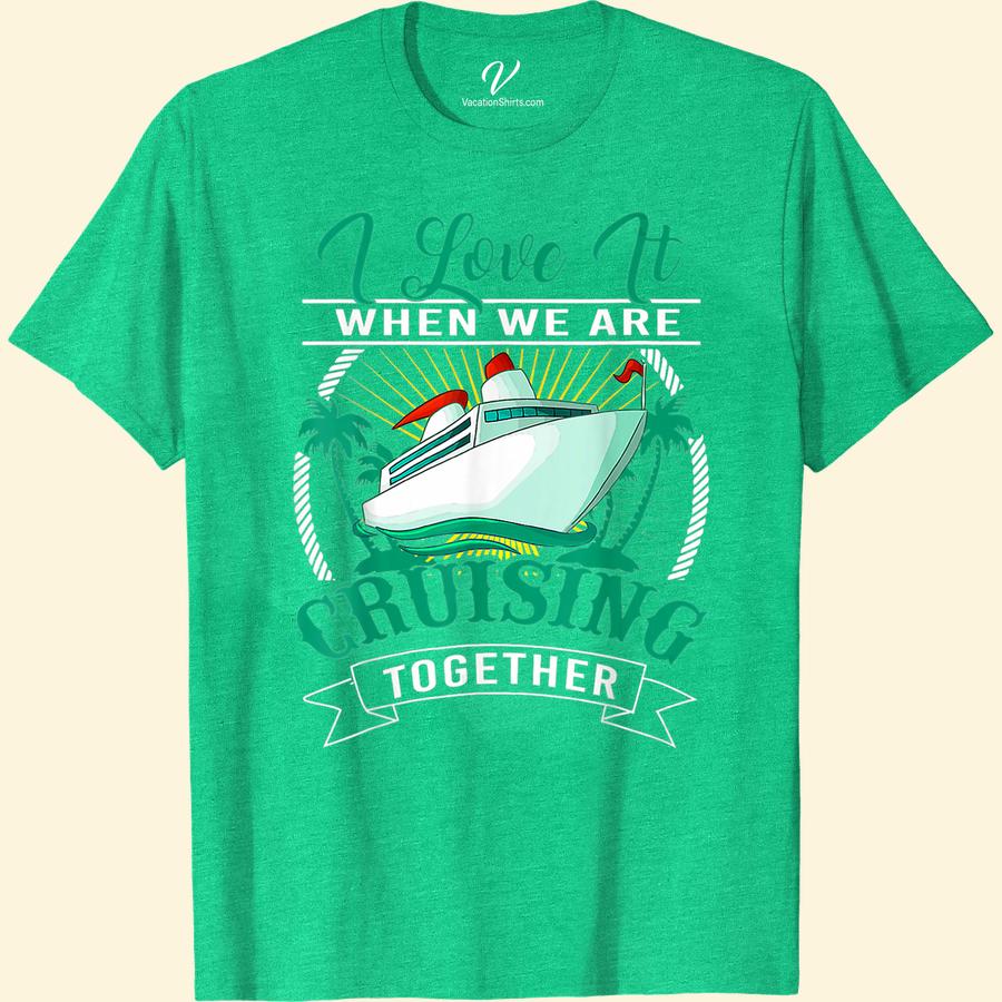 Tropical Cruise Love Tee - Perfect for Couples Vacations Set sail on a romantic getaway with our Tropical Cruise Love Tee! Perfect for couples on vacation, this matching cruise shirt is the ultimate tropical vacation apparel. Whether it's a honeymoon cruise or a beach vacation, show your love in style with this love vacation shirt.