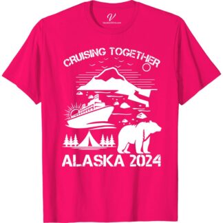 Alaska Cruise 2024 | Graphic Couple's Vacation Tee  Set sail on your 2024 Alaska cruise in style with our matching couples vacation tees! Designed for adventure-loving duos, this graphic t-shirt captures the essence of Alaska vacation apparel. Grab this Alaska cruise 2024 shirt as the perfect cruise wear and trip souvenir!