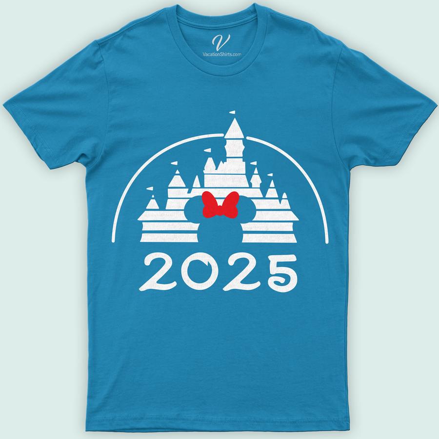 Castle and Bow Yearly Commemorative Vacation Tee Disney Vacation Shirts Capture magical memories with Castle and Bow Yearly Commemorative Vacation Tee from VacationShirts.com. Customizable and perfect for annual vacations, this bespoke souvenir shirt blends castle themes with personalized family touches. Elevate your theme park visits with this unique, custom-printed apparel, making every trip unforgettable. Ideal for collectors of theme park annual visit t-shirts!