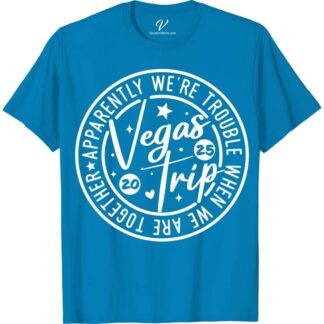 Vegas Trip Commemorative Circle Logo Tee - 'Apparently We're Trouble When Together' Edition Las Vegas Vacation Shirts Capture your unforgettable Vegas adventure with our exclusive 'Apparently We're Trouble When Together' Edition Tee from VacationShirts.com. This commemorative Vegas apparel, featuring a unique circle logo, is perfect for group travel. Crafted for laughs and memories, our custom, funny Vegas shirt is the ultimate matching outfit and souvenir.