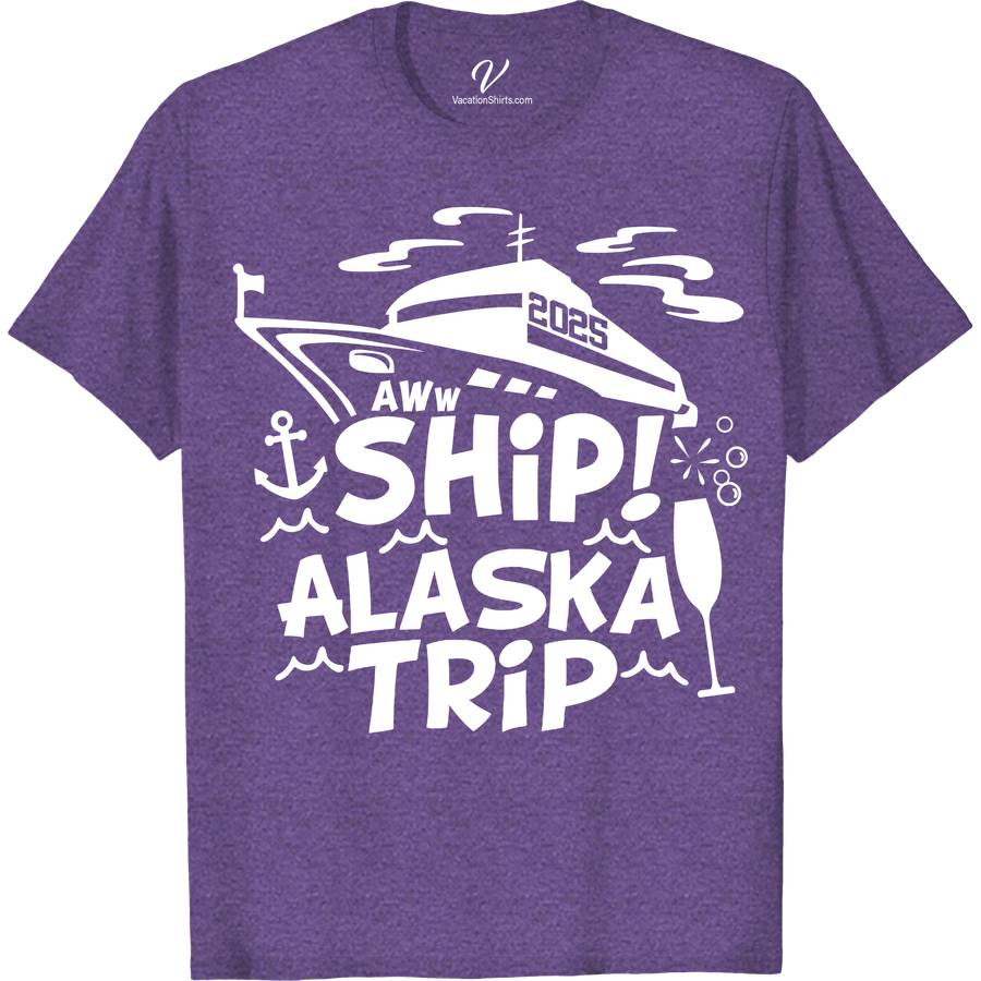 Alaska Cruise Adventure Graphic Tee - Nautical & Wine Themed Alaskan Cruise Shirts Embark on your Alaska journey with our Alaska Cruise Adventure Graphic Tee! Perfect for wine enthusiasts and sea adventurers, this nautical and wine-themed apparel blends maritime design with cruise ship flair. Ideal for any Alaska vacation, it's a must-have addition to your adventure cruise wear and wine lover t-shirt collection.