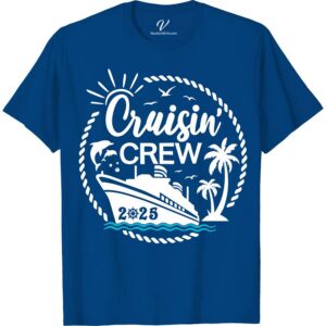 Cruisin' Crew Nautical-Themed Vacation Tee 2025 Cruise Vacation Shirts Set sail in style with the Cruisin' Crew Nautical-Themed Vacation Tee from VacationShirts.com. Perfect for families, this maritime masterpiece blends ocean-inspired designs with the comfort of cruise wear. Embrace your sea voyage with our sailor-themed, coastal vacation shirt, making every moment ashore or aboard memorable. Dive into adventure today!