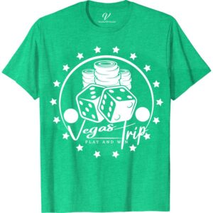 Lucky Vegas Dice & Chips Tee - Perfect Vacation Shirt Get ready to hit the strip in style with our Lucky Vegas Dice & Chips Tee! Perfect for any casino lover, this gambling t-shirt is the ultimate Vegas vacation shirt. Whether you're playing poker or hitting the slots, this Vegas dice t-shirt is a must-have Vegas trip apparel and a great Las Vegas souvenir shirt.