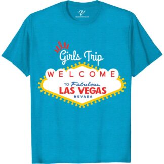 Vegas Girls Trip Tee - Iconic Welcome Sign Souvenir  Planning a girls' weekend in Sin City? Our Vegas Girls Trip Tee is a must-have! Featuring the iconic Welcome Sign, it's the perfect souvenir to remember your wild bachelorette party or getaway. Get matching Vegas vacation t-shirts for the whole squad!