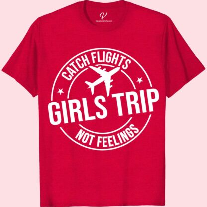 Girls Trip Adventure Tee - Flights Over Feelings Girls Trip Shirts Get ready for your next girls' getaway with our Flights Over Feelings adventure tee! Perfect for any destination, this travel t-shirt is a must-have for your vacation wardrobe. Grab your best friend and hit the road in style with our girls trip apparel!