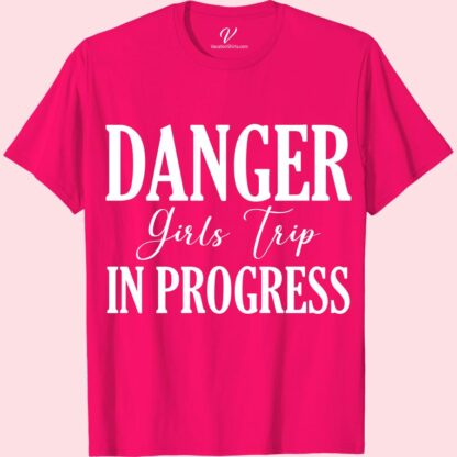Danger Girls Trip Tee - Fun & Sassy Vacation Shirt Girls Trip Shirts Get ready for your next adventure with our Danger Girls Trip Tee! This fun vacation shirt is perfect for your travel squad, with its sassy and humorous design. Whether you're on a girls getaway or a group vacation, this sassy girls trip top is sure to make a statement!