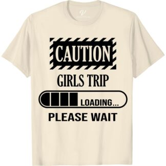 Girls Trip Loading Tee - Fun Vacation Graphic Shirt  Get ready for your next adventure with our Girls Trip Loading Tee! This fun vacation graphic shirt is perfect for bachelorette parties, best friend getaways, and girls' weekends. With matching travel shirts for the whole group, these cute vacation tops are essential for any summer trip or road trip!