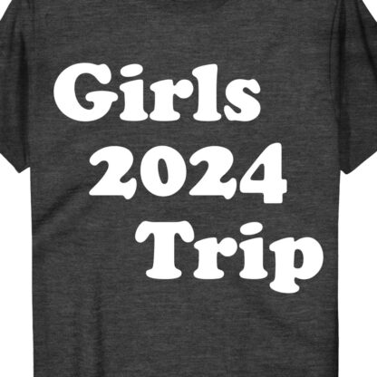 Girls' 2024 Trip: Fun & Unique Commemorative Tee  Get ready for your 2024 girls' getaway with our fun and unique commemorative tee! This custom girls trip shirt is the perfect souvenir to remember all the laughs and adventures. Stand out on your vacation with this fun trip tee - a must-have for any girls trip t-shirt collection!