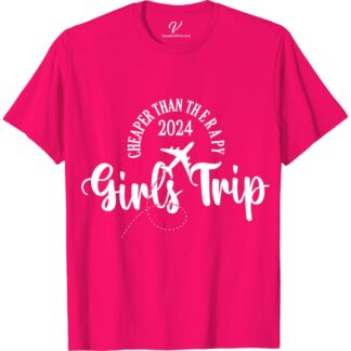 2024 Girls Trip Tee - Cheaper Than Therapy | VacationShirts  Get ready for the ultimate girls trip with our '2024 Girls Trip Tee - Cheaper Than Therapy'! Perfect for bachelorette parties and group vacations, these matching trip shirts will be the highlight of your getaway. Shop now and add some humor to your travel wardrobe!