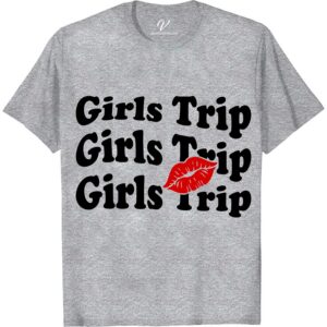 Fun & Sassy Girls Trip Tee with Bold Text & Kiss Graphic Get ready for your next girls' getaway with our trendy girls trip shirt! Featuring bold text and a chic kiss graphic, this fun vacation tee is the perfect addition to your girls trip outfit. Embrace the sass with our sassy girls trip shirt – the ultimate in girls trip apparel.
