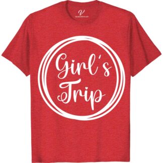 Girl's Trip T-Shirt: Colorful & Comfy Vacation Tee  Get ready for your next adventure with our Girl's Trip Tee! This colorful and comfy travel shirt is perfect for any girls getaway. Made with soft, breathable fabric, it's the ultimate vacation apparel for a fun and stylish trip. Shop now and complete your girls trip outfit!