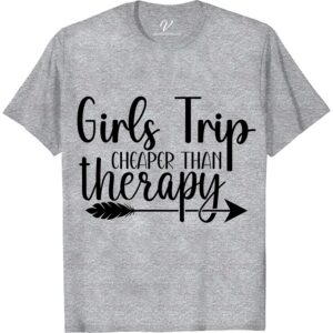Girls Trip Therapy Humor Tee - Perfect Vacation Shirt  Get your girls trip therapy fix with our hilarious vacation shirt! Perfect for bachelorette parties or a girls getaway, our therapy humor tee will have you laughing all trip long. Grab one for the whole group and make it a trip to remember!