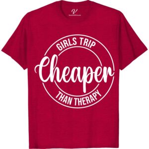 Girls Trip Therapy Tee - Fun & Affordable Vacation Shirt Get ready for your next girls getaway with our Girls Trip Therapy Tee! This fun vacation tee is the perfect affordable travel shirt for your group vacation. Make memories and take home a girls trip souvenir with our stylish and comfortable girls trip apparel!