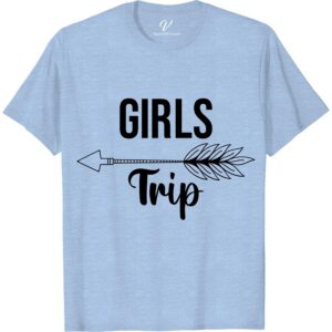 Girls Trip Adventure Arrow Tee - Fun Colors & Styles  Get ready for your next girls' trip with our Adventure Arrow Tee! Perfect for group travel, these fun vacation tees come in a variety of colors and styles. Travel in style with our trendy vacation clothing, designed specifically for women. Shop now for the ultimate girls getaway apparel!
