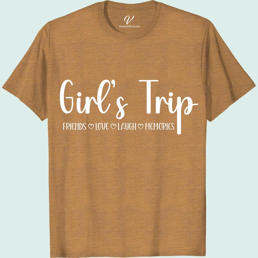 Girl's Trip Tee - BFF Memory Shirt | VacationShirts.com Girls Trip Shirts Make your next girls getaway unforgettable with our Girls Trip Tee! The perfect BFF memory shirt to match with your travel buddy. Shop our vacation t-shirt shop for the best girls trip apparel and matching travel shirts for your best friends vacation!