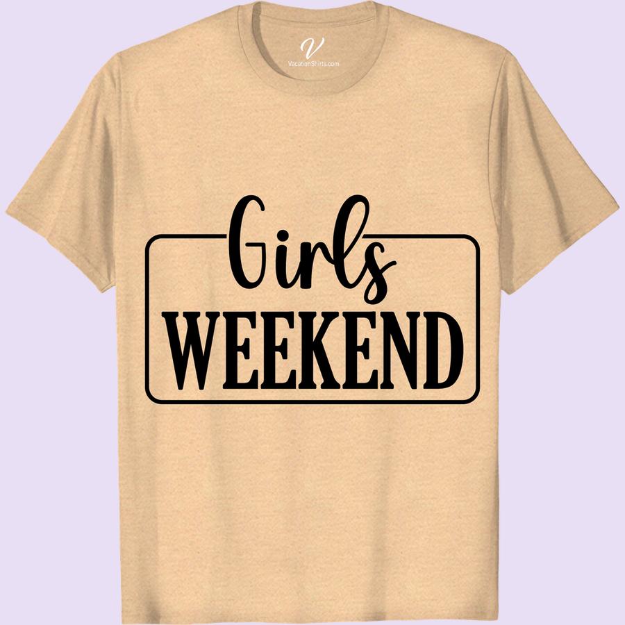Girls Weekend Getaway Tee - Various Colors & Designs Girls Trip Shirts Pack your bags and grab your Girls Weekend Shirt for the ultimate getaway! Our Vacation Tee is perfect for any ladies trip, with various colors and designs to choose from. Group travel has never looked better with our customizable Girls Trip Apparel. Get your Weekend Getaway Outfit and Travel Shirt for Women today!