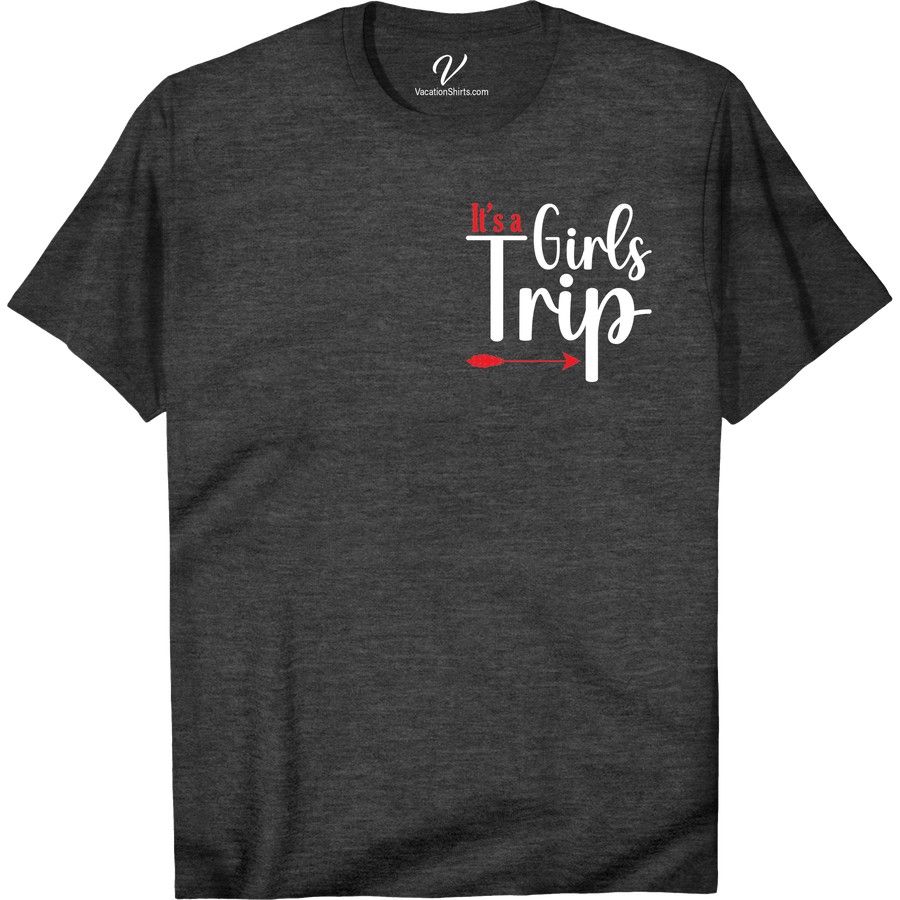 Girls Trip Graphic Tee - Fun Vacation Shirt for Women Get ready for your next adventure with our Girls Trip Graphic Tee! This fun trip t-shirt is the perfect addition to your women's travel clothing collection. Whether you're planning a ladies holiday or a girls getaway, this travel themed shirt is a must-have for any vacation.