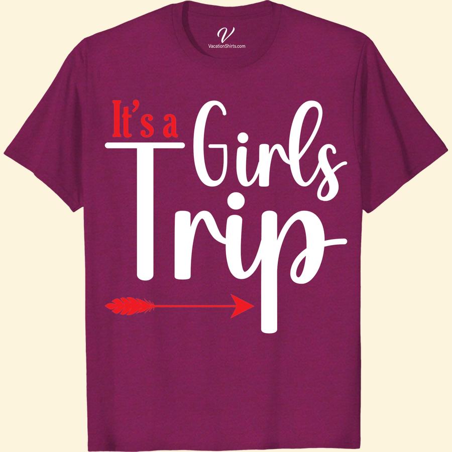 Girls Trip Graphic Tee - Fun Vacation Shirt for Women Girls Trip Shirts Get ready for your next adventure with our Girls Trip Graphic Tee! This fun trip t-shirt is the perfect addition to your women's travel clothing collection. Whether you're planning a ladies holiday or a girls getaway, this travel themed shirt is a must-have for any vacation.