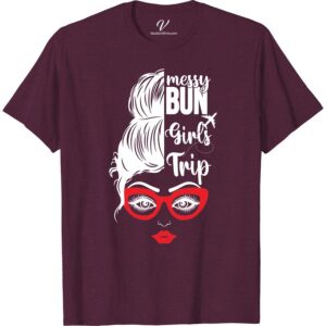 Girls Trip Tee - Messy Bun & Sunglasses | VacationShirts.com Get ready for your next girls trip with our must-have messy bun tee! Perfect for beach vacations, bachelorette parties, or any group getaway, this sunglasses shirt is a travel essential. Shop now at VacationShirts.com and make a statement with our stylish and fun trip t-shirts for women.