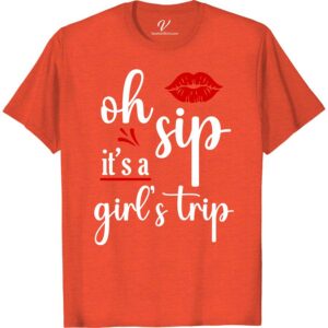 Girl's Trip Tee - Oh Sip It's Time for Fun | VacationShirts Get ready for your next adventure with our Girls Trip T-Shirt! Perfect for bachelorette parties, weekend getaways, or wine tastings, this fun travel tee is a must-have for any ladies trip. Grab matching group tees for the whole squad and make a statement on your next beach vacation or road trip!