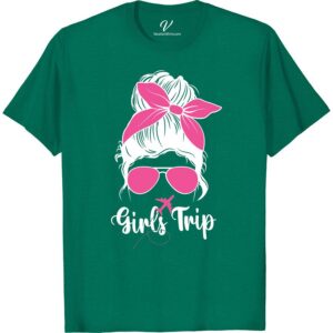 Funky Sunglasses & Bow Girls Trip Tee - VacationShirts.com  Get ready for your next girls' getaway with our Funky Sunglasses & Bow Girls Trip Tee! This trendy vacation tee, designed specifically for women, is perfect for any beach vacation or travel adventure. Show off your fun and stylish side with this must-have girls trip t-shirt!
