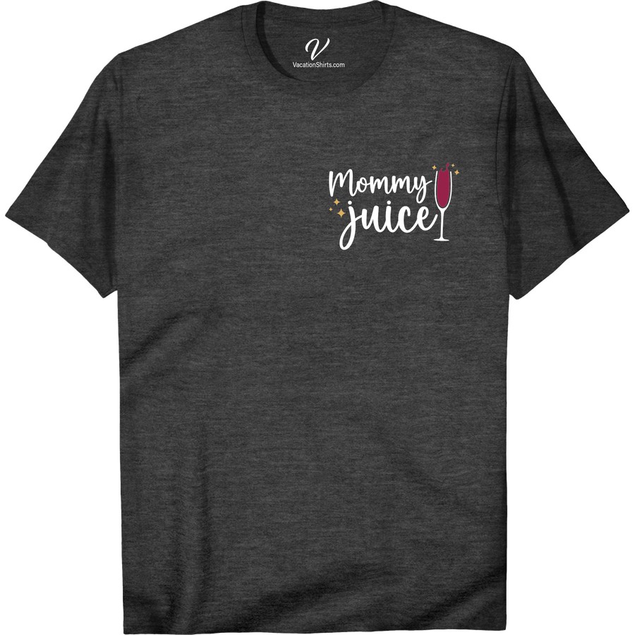Mommy Juice Wine Humor Tee - Perfect Vacation Shirt Unwind in style with our 'Mommy Juice Wine Humor Tee'! Perfect for any mom's vacation, this funny mom shirt adds a splash of wine-themed humor to your wardrobe. Sip back and relax in this wine lover t-shirt, it's the ultimate wine drinking tee for a humorous vacation!
