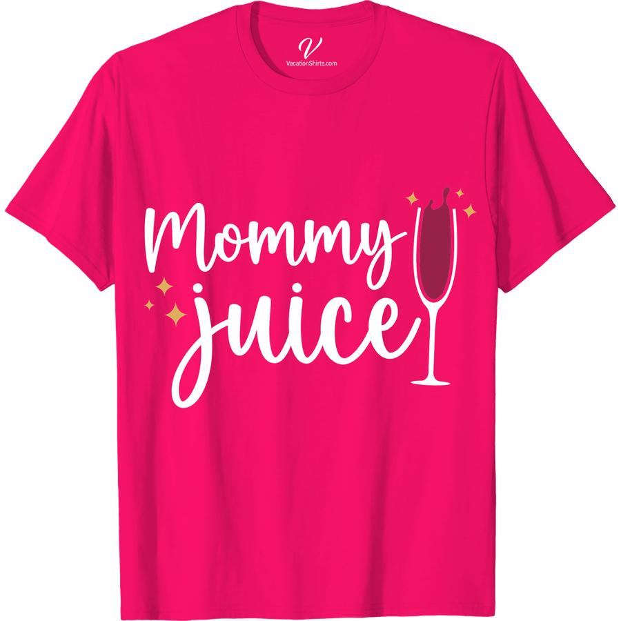 Mommy Juice Wine Humor Tee - Perfect Vacation Shirt Unwind in style with our 'Mommy Juice Wine Humor Tee'! Perfect for any mom's vacation, this funny mom shirt adds a splash of wine-themed humor to your wardrobe. Sip back and relax in this wine lover t-shirt, it's the ultimate wine drinking tee for a humorous vacation!