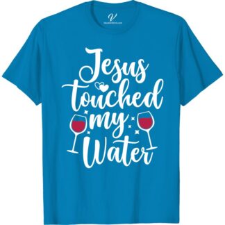 Jesus Turned My Water Tee - Hilarious Vacation Shirt  Get ready to make a splash on your next trip with our Jesus Turned My Water Tee! This hilarious Jesus shirt is perfect for any Christian vacation shirt lover looking for a funny religious t-shirt to add to their travel wardrobe. With its witty religious humor and faith-based message, this Jesus vacation tee is a must-have for your Christian travel apparel collection. Don't just walk on water, wear it with our Jesus water tee!